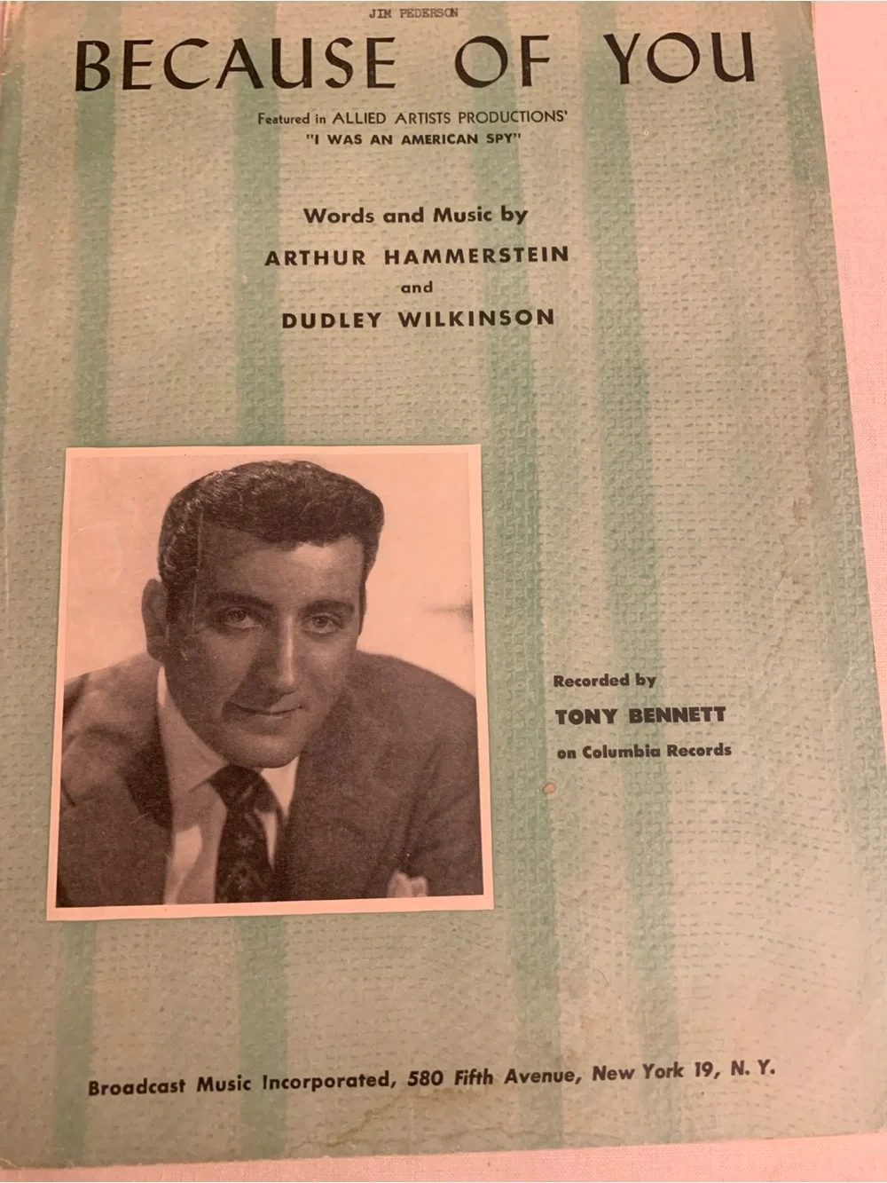 3 Vintage Well Known Sheet Music Selections From 1930 to 1940
